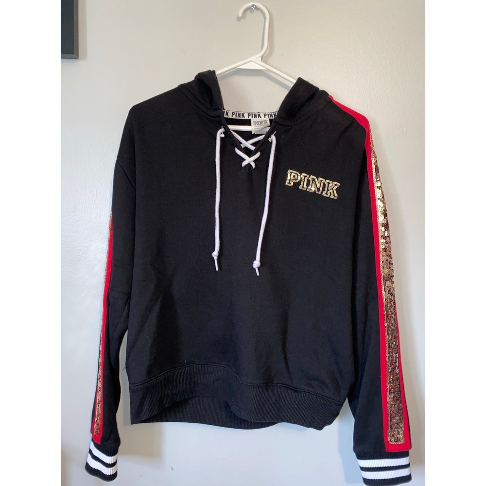 Victoria's Secret‎ PINK BLING lace up hoodie